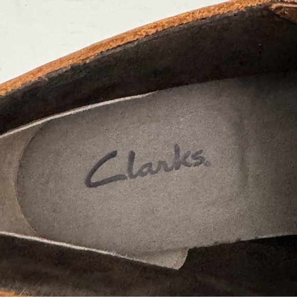 Clarks Bushacre Chukka Boots Brown Leather Comfort Shoes Men's Size 10 - Picture 10 of 12